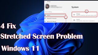 Stretched Screen Problem in Windows 11  4 Fix [upl. by Ashlin855]