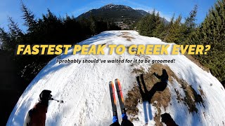 The FASTEST KNOWN TIME ON WHISTLER’s PEAK TO CREEK [upl. by Ammon876]