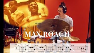 Max Roach  Daahoud drum solo transcription by Alfio Laini [upl. by Marita]