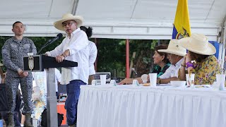 Presidente Gustavo Petro en la entrega del proyecto planta procesadora de arroz en Palermo Huila [upl. by Wailoo]