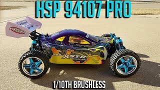 HSP 94107 Pro 110th Brushless RTR Buggy Review [upl. by Nymzaj565]