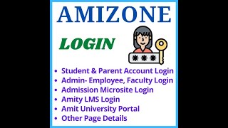 Amity Amizone Login  Student Full Info Easy Access [upl. by Morten275]