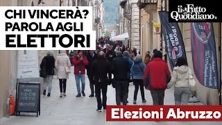 Elezioni in Abruzzo chi vincerà tra centrodestra e centrosinistra Parlano i cittadini [upl. by Tamiko287]