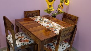 Dining table unboxing 4 seater [upl. by Analem666]