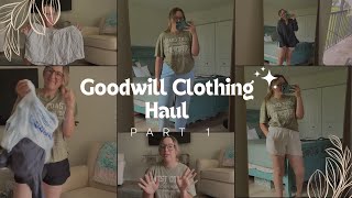 Goodwill Clothing Haul Part 1 [upl. by Fornof]