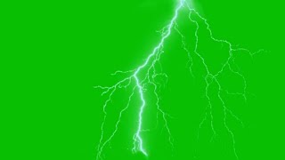 Lightning Effects Green Screen Background Overlay HD Footage [upl. by Seitz]