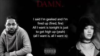 Kendrick Lamar  LOYALTY feat Rihanna LYRICS [upl. by Goldberg]