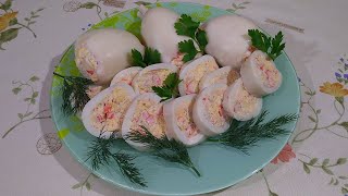 Кальмары фаршированные Фарширую крабовыми палочками и сыром очень вкусно [upl. by Tuck]