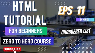 Unordered list in HTML Nested unordered list HTML beginners tutorial [upl. by Meredi]