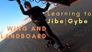 Wing and Mountainboard Learning to gybe  jibe [upl. by Eedissac919]