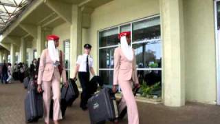 emirates cabin crew leaving entebbe airport [upl. by Kay]