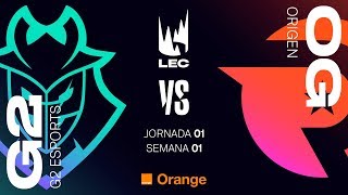 LEC EN CASTELLANO  G2 ESPORTS VS ORIGEN  LEAGUE OF LEGENDS EUROPEAN CHAMPIONSHIP  DÍA 1 LECENLVP [upl. by Aneeuqahs51]