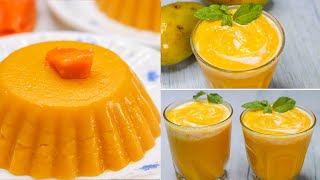 Healthy Mango Smoothie Recipe  Mango Milk Dessert  Mango Recipes [upl. by Ecnerol836]