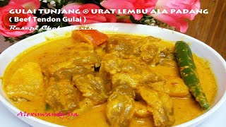 GULAI TUNJANG URAT LEMBU ALA MASAKAN PADANG  Beef Tendon Gulai  … Resepi Chef alexiswandy [upl. by Eeb]