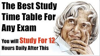 The Best Time Table For Studies  You will Study At least for 12 Hours In a Day [upl. by Iatnahs747]