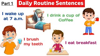 Daily Routine Vocabulary  Part 1  Action Verbs For Beginner Daily English [upl. by Boelter]