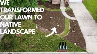 Transforming front yard from turf to native Michigan landscape [upl. by Llertac]