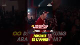 Dedikasyon  Ej Power vs Poison 13 rap rapbattle fliptop pinoy shorts fyp [upl. by Saphra]