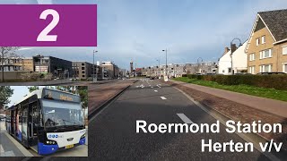 Arriva lijn 2 Roermond Station  Herten vv  Arriva Limburg  Arriva 9163  2024 [upl. by Aiderfla441]