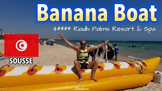 Tunesien 🇹🇳🌴 Sousse  Riadh Palms Hotel  Banana Boat 🍌  DJI  sousse tunisia [upl. by Kcirdnekel416]