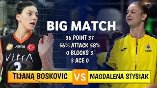 Tijana Boskovic x Magdalena Stysiak  Eczacibasi vs Fenerbahce opet  Turkish Volleyball League 23 [upl. by Yuht253]