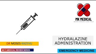 Hydralazine dilution amp administration [upl. by Ahsap]