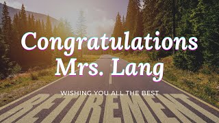 Congratulations Mrs Lang [upl. by Acisey356]