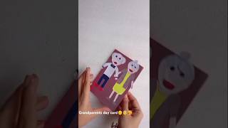 grandparents day card  beautiful card for grandparents👴👵 shortsviralvideo craft art artwork [upl. by Ydnelg]