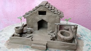 mitti ka ghar kaise banaya jata haiclay house for kidshow to build a clay house for school project [upl. by Yule210]