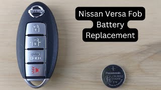 How To Replace or Change Nissan Versa Remote Key Fob Battery 2013  2019 [upl. by Remo]