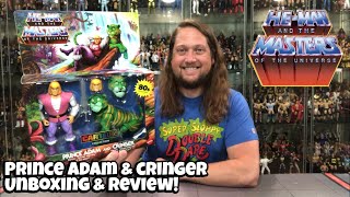 Prince Adam amp Cringer Masters of the Universe Unboxing amp Review [upl. by Gnagflow]