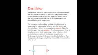 OSCILLATOR IN MALAYALAM [upl. by Berlyn]