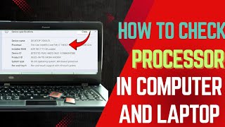 how to check computerlaptop specs like Processor and RAM  tarowala tech [upl. by Einnus925]