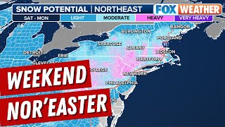 Biggest Snowstorm In Nearly 2 Years A Noreaster Targets East Coast I95 Corridor [upl. by Noisla]