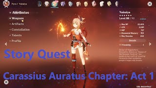 Carassius Auratus Chapter Act 1  Yoimiya  Adventure Rank 30 Quest  Genshin Impact 37 [upl. by Narik]