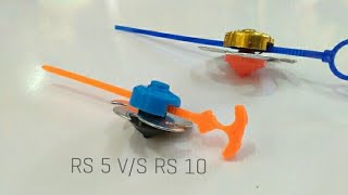 small Beyblade RS 5 rupees Beyblade vs RS 10 rupees Beyblade Who will win [upl. by Ennobe]