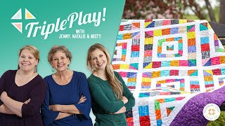 Triple Play 3 New Foundation Paper Piecing Quilts with Jenny Doan of Missouri Star Video Tutorial [upl. by Eddy]