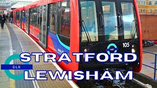 Docklands Light Railway DLR  Stratford To Lewisham Via Canary Wharf  FULL JOURNEY [upl. by Hasila617]