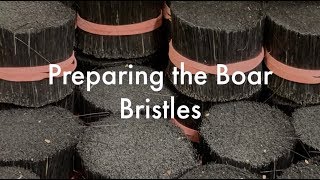 Preparing the Boar Bristles  The Art of Beard Brush Making part 3 of 5 [upl. by Nuawtna]