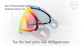 Dye I4 Thermal Mask Lens  Dyetanium Bronze Fire  Visual 360 [upl. by Earehc]