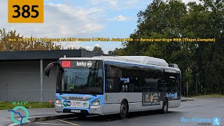 Bus 385 RATP  Urbanway 12 GNV Cursor 8 N⁰5912 Juvisy RER  ÉpinaysurOrge RER Trajet Complet [upl. by Aldwin]