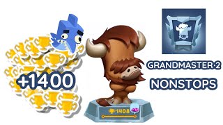 Zooba Buck NONSTOP to 1400 TROPHIES GRANDMASTER2 Zooba  Battle Arena [upl. by Kulda247]