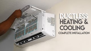 How To install Ductless AC amp Heating System  True DIY Mini Split MRCOOL [upl. by Dearr]