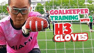 Goalkeeper Training in H3 Gloves  22 Oct 2023 [upl. by Acinomahs]