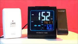 La Crosse K86326 Atomic Projection Alarm Clock w Indoor and Outdoor Temperature [upl. by Danielson924]