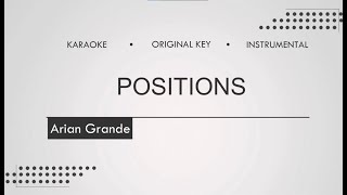 Positions  Ariana Grande Karaoke  Instrumental [upl. by Leroj]