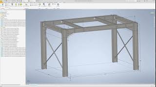 Structural Steel Design with Autodesk Inventor  SolidSteel parametric Product Video [upl. by Haeel]