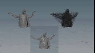 Testing  Point Cloud from Kinect to Mesh in Houdini FX [upl. by Bridget]