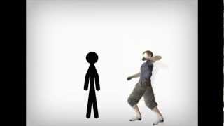 Peter Bone punches a stick figure First Pivot 4 animation [upl. by Suinotna]