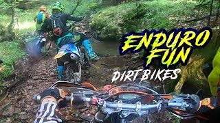 Motocross VS Enduro Dirt Bikes  Riding In Creek  Fun Terrain [upl. by Enneite]